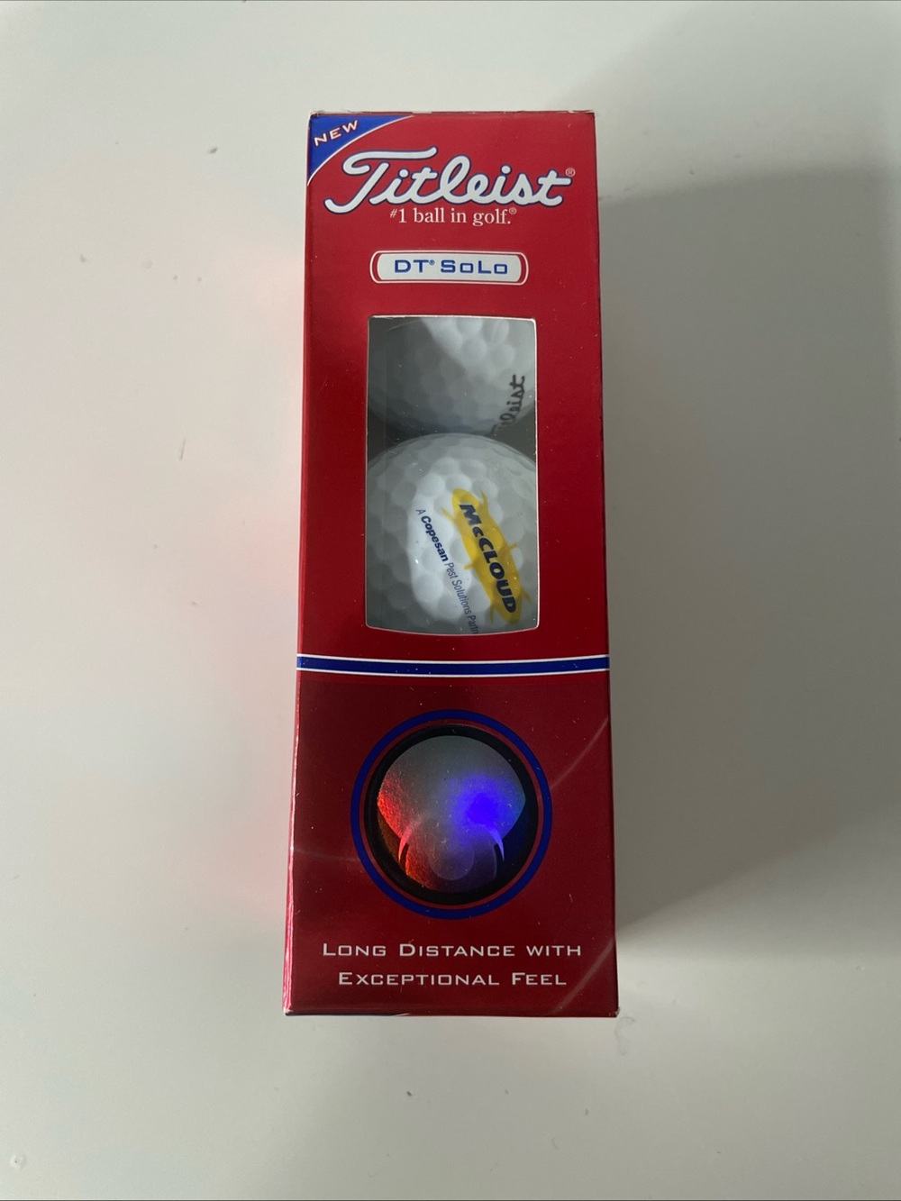 Titleist DT SoLo Golf Balls New 3 Pack In Box with Mcloud Branding
